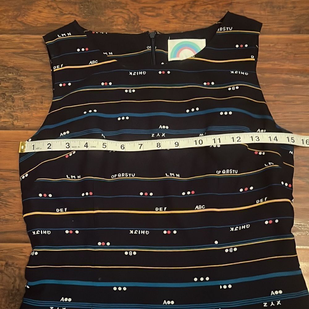 ModCloth Blue Alphabet Print Dress - Picture 6 of 16